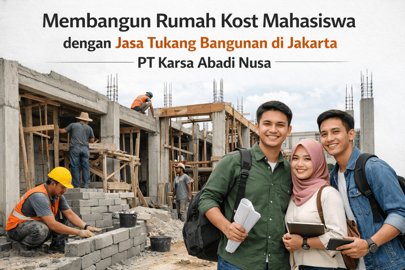 Membangun Rumah Kost Mahasiswa dengan Jasa Tukang Bangunan di Jakarta PT Karsa Abadi Nusa